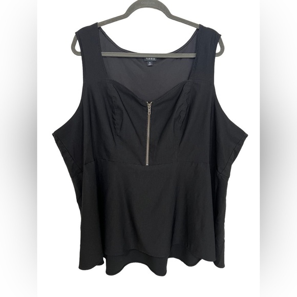 Torrid Peplum Bengaline Zipper Front
Tank in Black Size 5 (5X) Sweetheart Neck - Picture 2 of 5